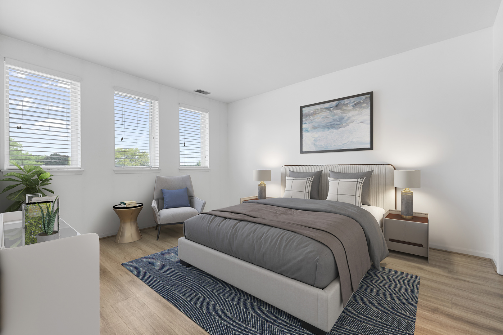 7738 North Sheridan Road, Unit 4R Chicago, IL 60626 - Photo 7 of 18 a bedroom with a bed and wooden floor