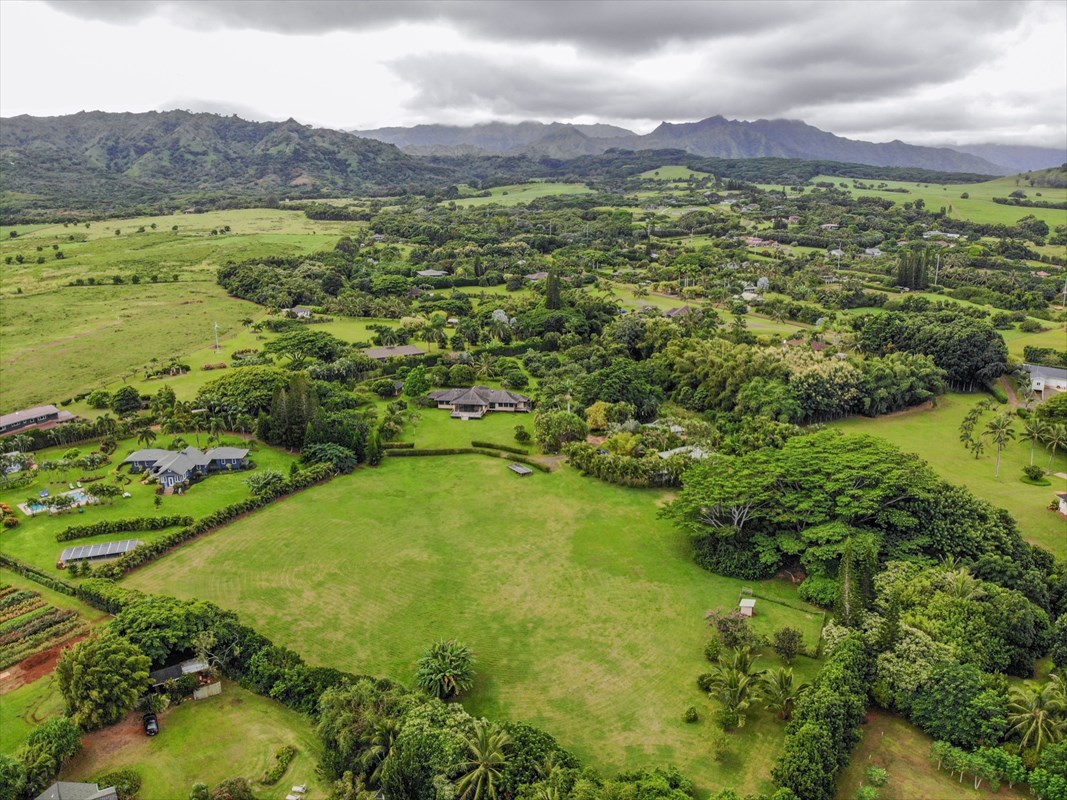 4327 Kapuna Road, Unit 2 Kilauea, HI 96754 - Photo 17 of 30 a view of a lush green hillside and houses