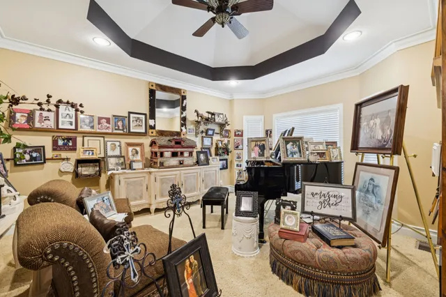 a living room with furniture and a view of living room