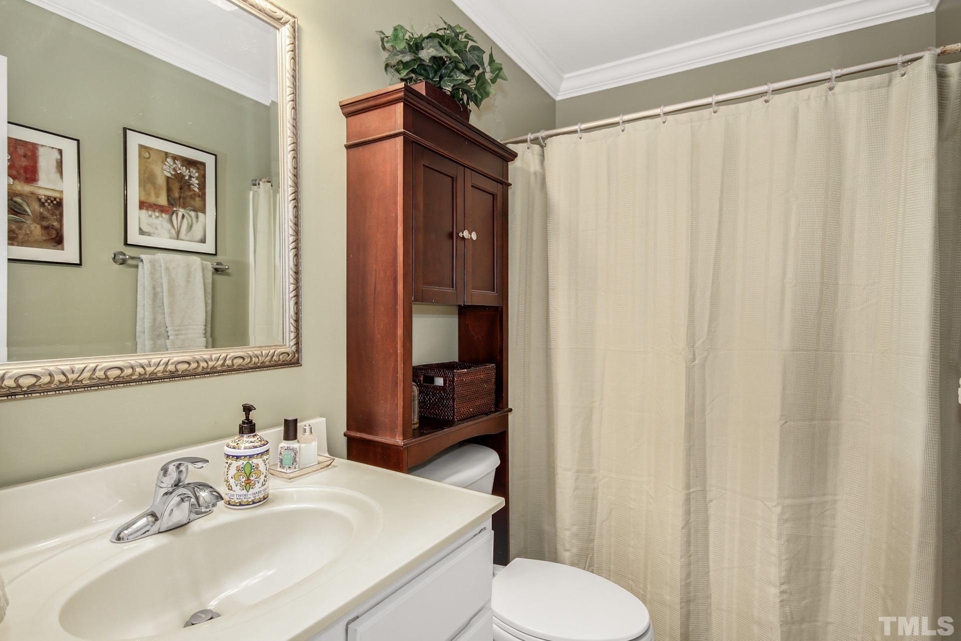 103 Lemon Drop Circle Apex, NC 27502 - Photo 18 of 20 a bathroom with a sink toilet and shower