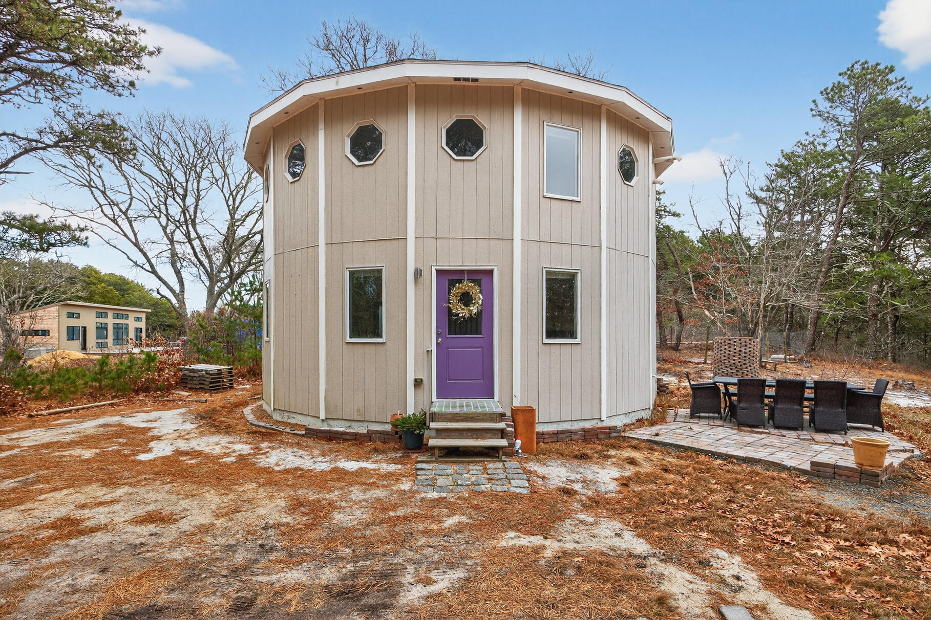 19 Old Bridge Road Truro, MA 02666 - Photo 23 of 27 a front view of a house with a yard