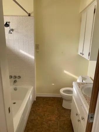 a bathroom with a sink and a tub