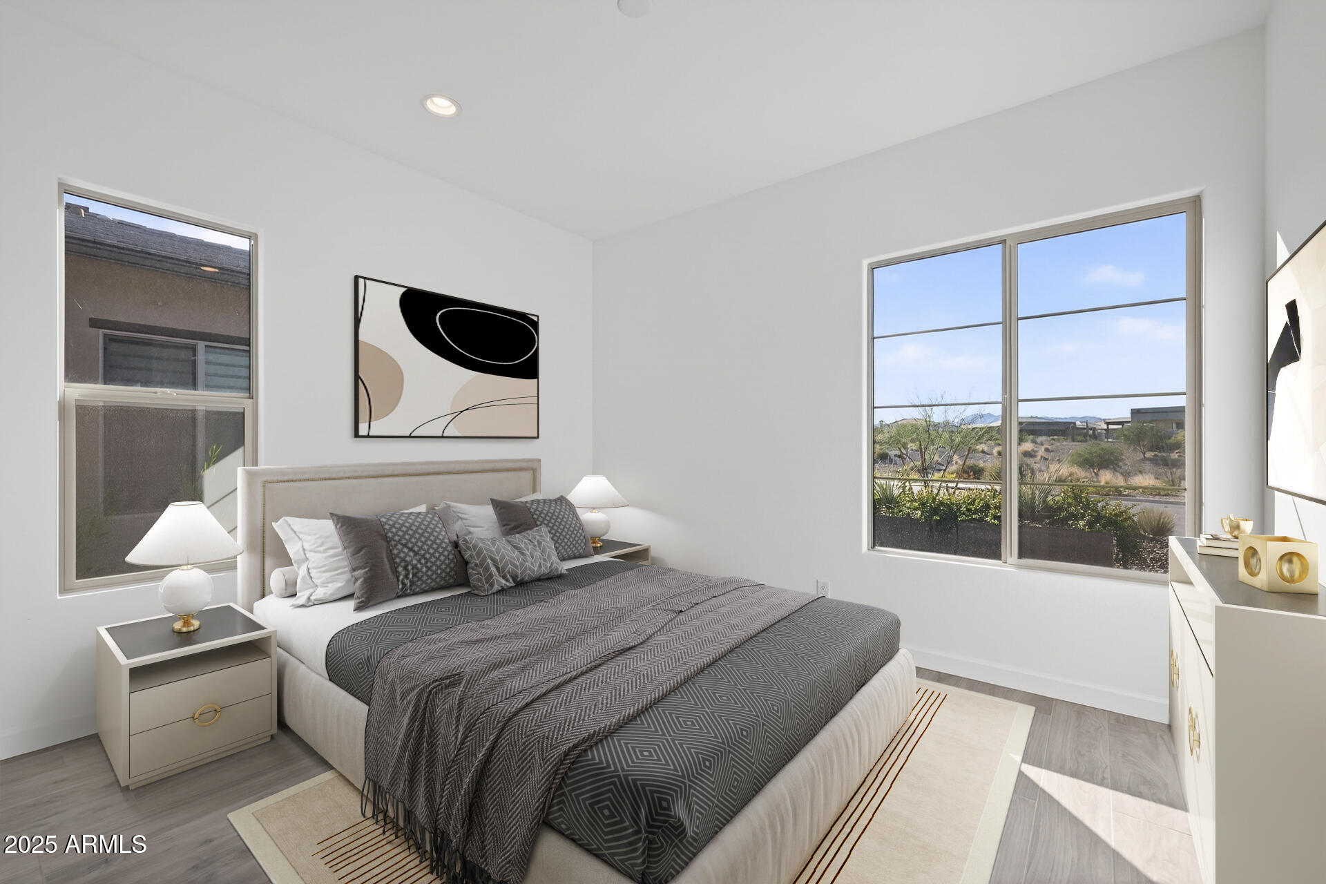 28911 North Agua Verde Drive Rio Verde, AZ 85263 - Photo 14 of 20 a bedroom with a large bed and a large window
