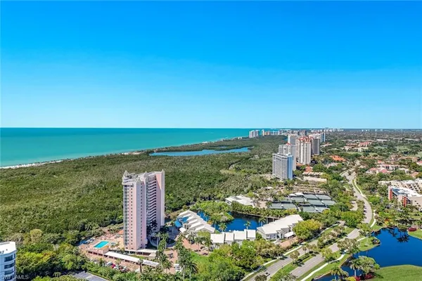 a view of a city and ocean view