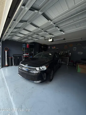 a room with gym equipment