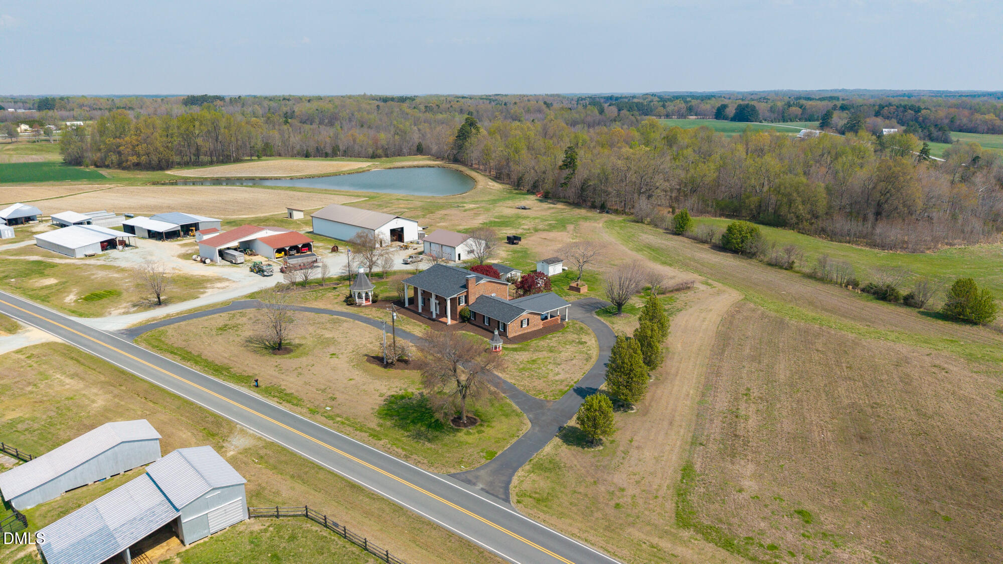 7201 Efland - Cedar Grove Road Cedar Grove, NC 27231 - Photo 65 of 70 an aerial view of a house with a swimming pool
