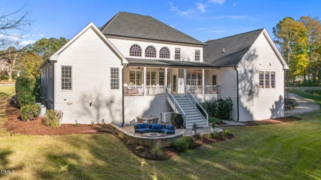 a view of a lake in middle of the town