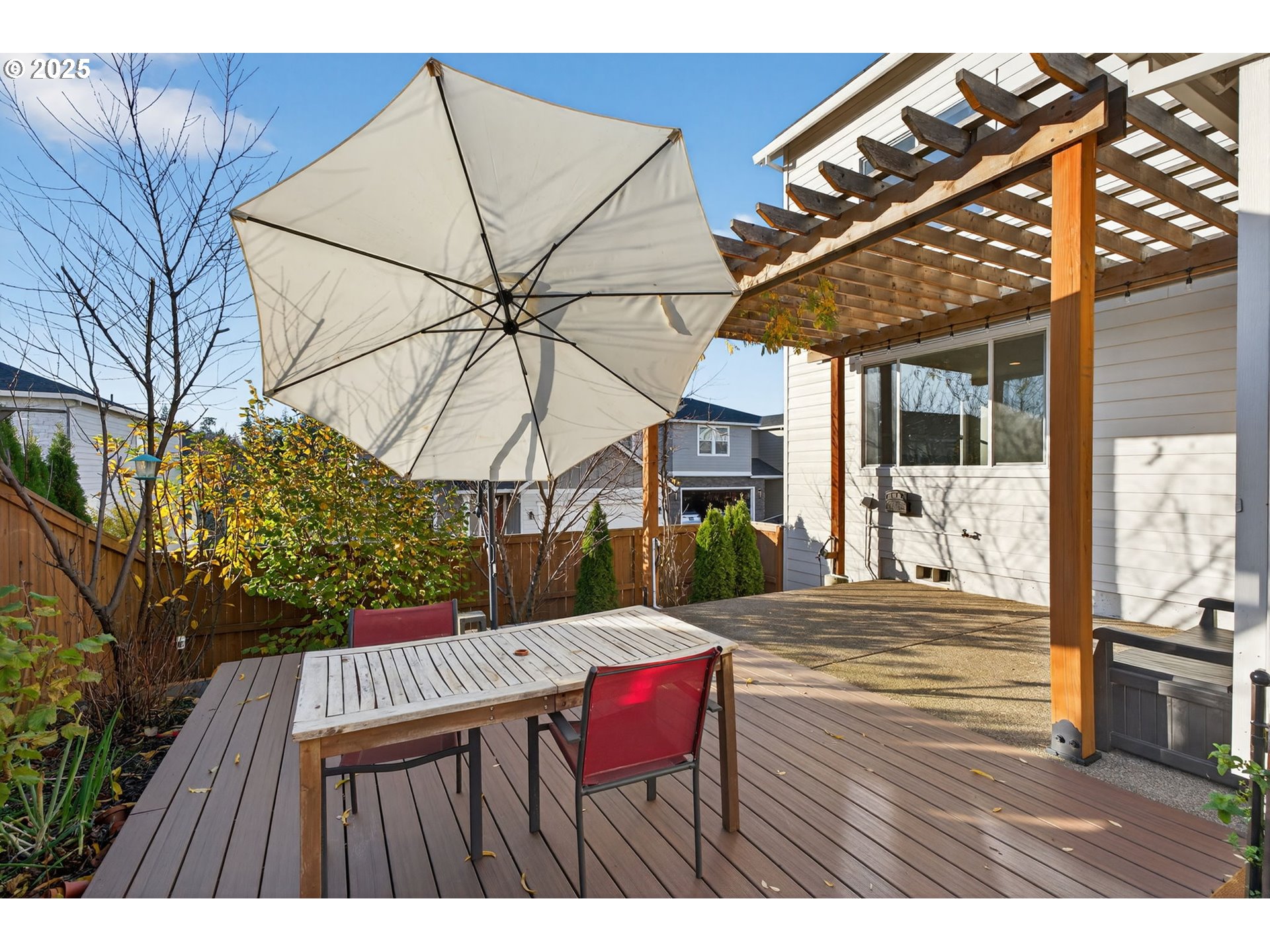 9863 Southwest Ridge Drive Beaverton, OR 97007 - Photo 43 of 48 a view of a patio with a table and chairs