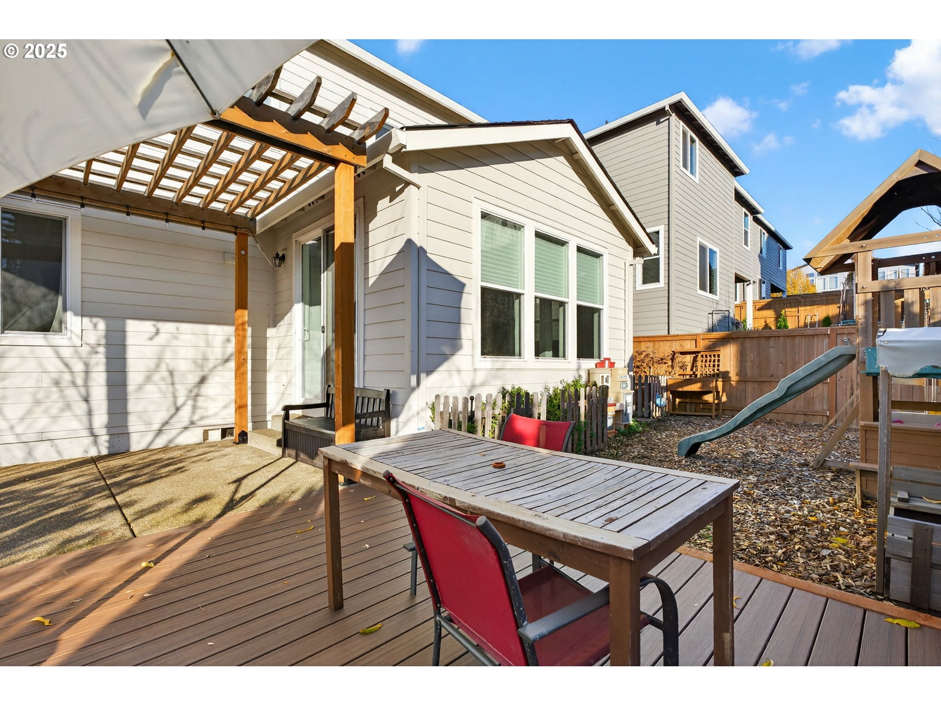 9863 Southwest Ridge Drive Beaverton, OR 97007 - Photo 44 of 48 a view of a patio with wooden floor and table