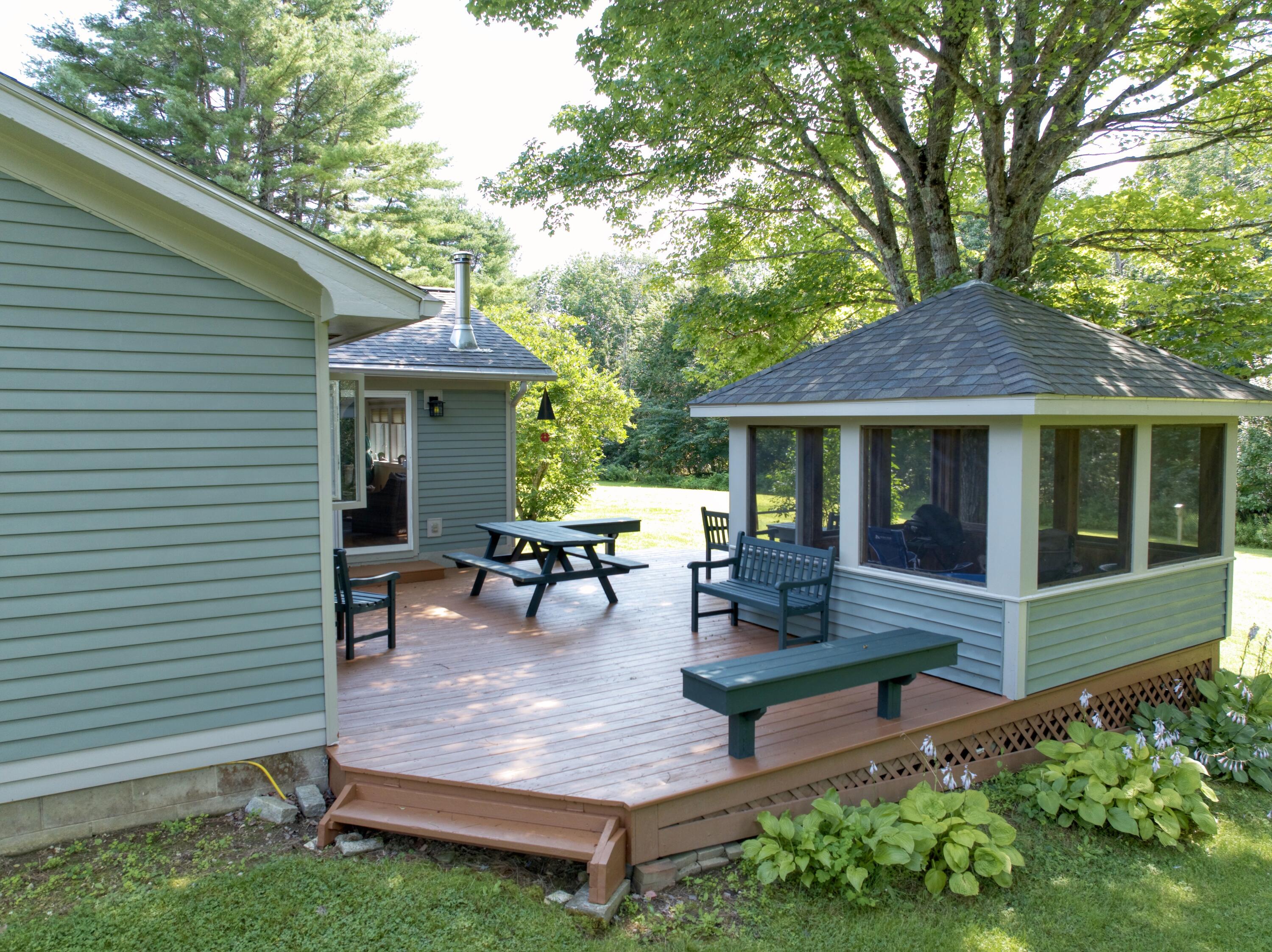 609 Waldoboro Road Jefferson, ME 04348 - Photo 2 of 31 Back deck 2