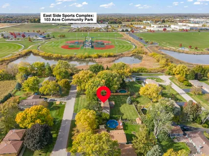 a view of swimming pool and an outdoor space
