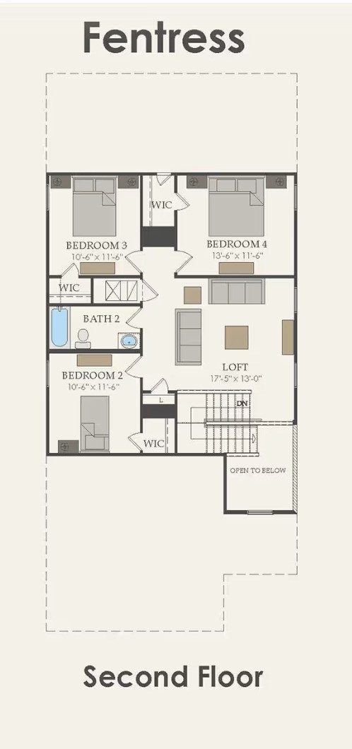 16177 Sepia Manor Street Conroe, TX 77302 - Photo 13 of 13 2nd floor plan
