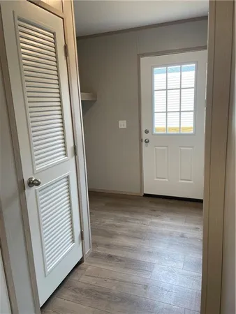 a view of a room with stairs