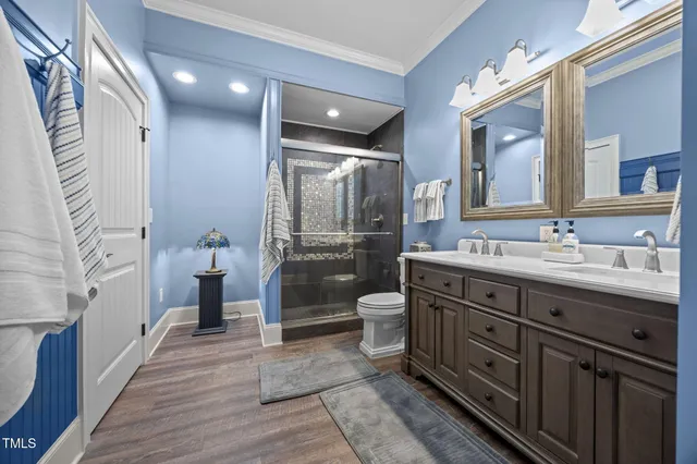 an aerial view of residential house with outdoor space