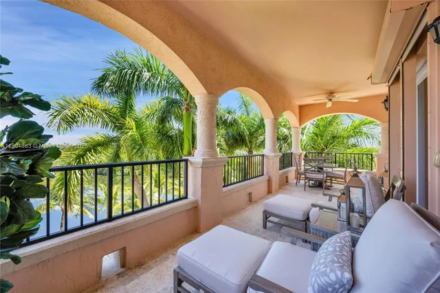 a view of a swimming pool with a garden