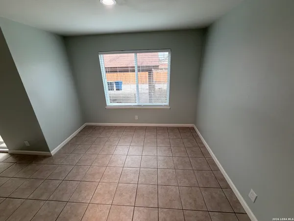 an empty room with a window
