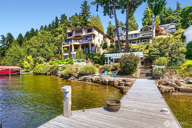 a house with view of lake