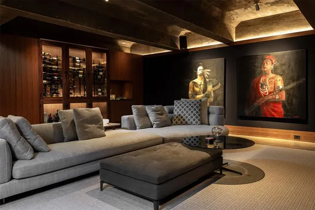 a living room with furniture and window