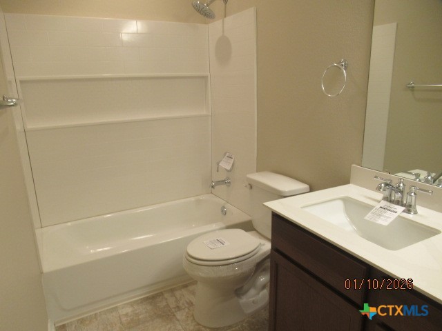 195 Azure Cove Kyle, TX 78640 - Photo 20 of 36 a bathroom with a sink a toilet and shower