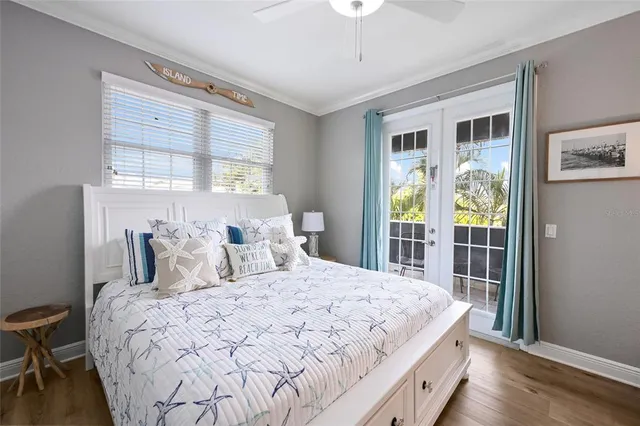 a room with a bed and a window