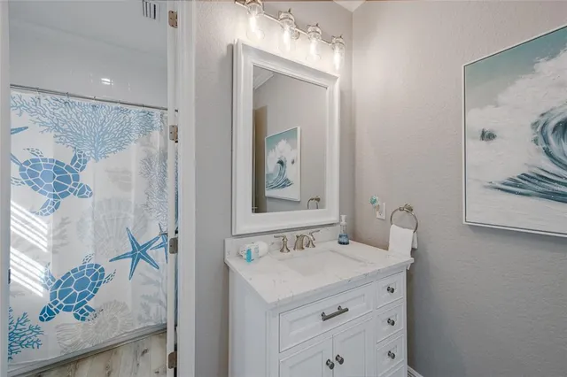 a view of pool with outdoor seating