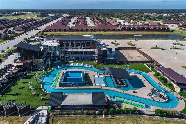an aerial view of multiple house