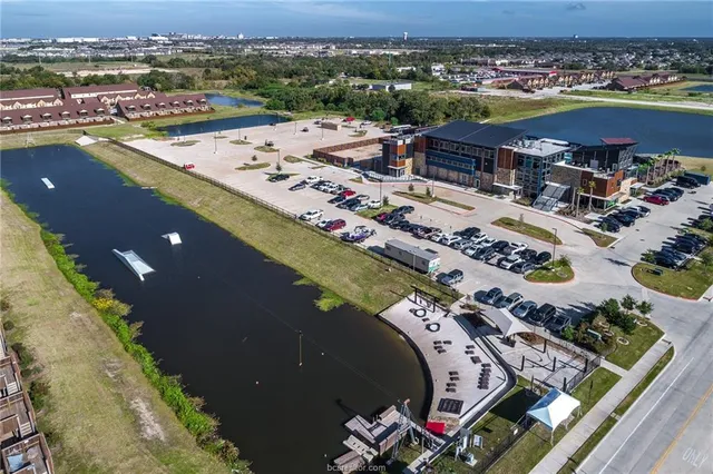 an aerial view of a city