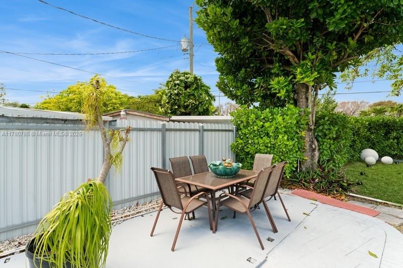 12555 Southwest 31st Street Miami, FL 33175 - Photo 38 of 47 a view of outdoor dining space with a patio and a garden