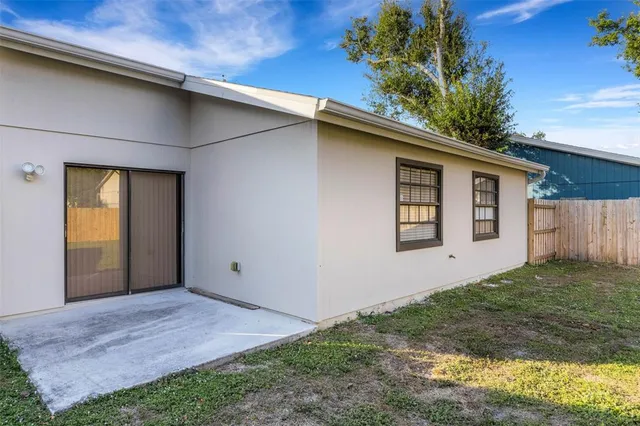 a view of a yard with a trees