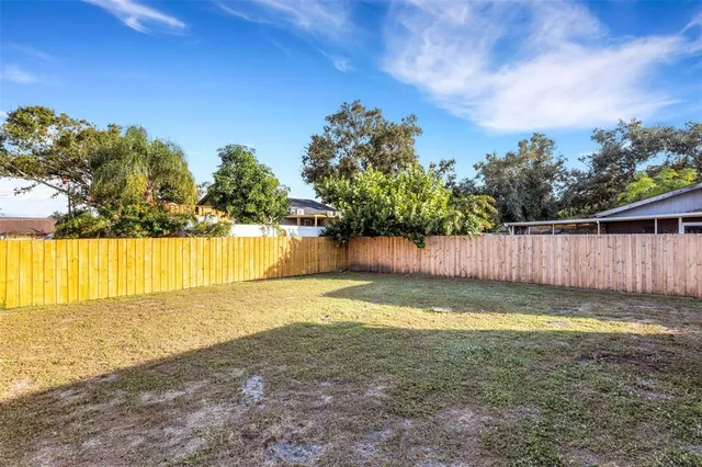 a backyard of a house