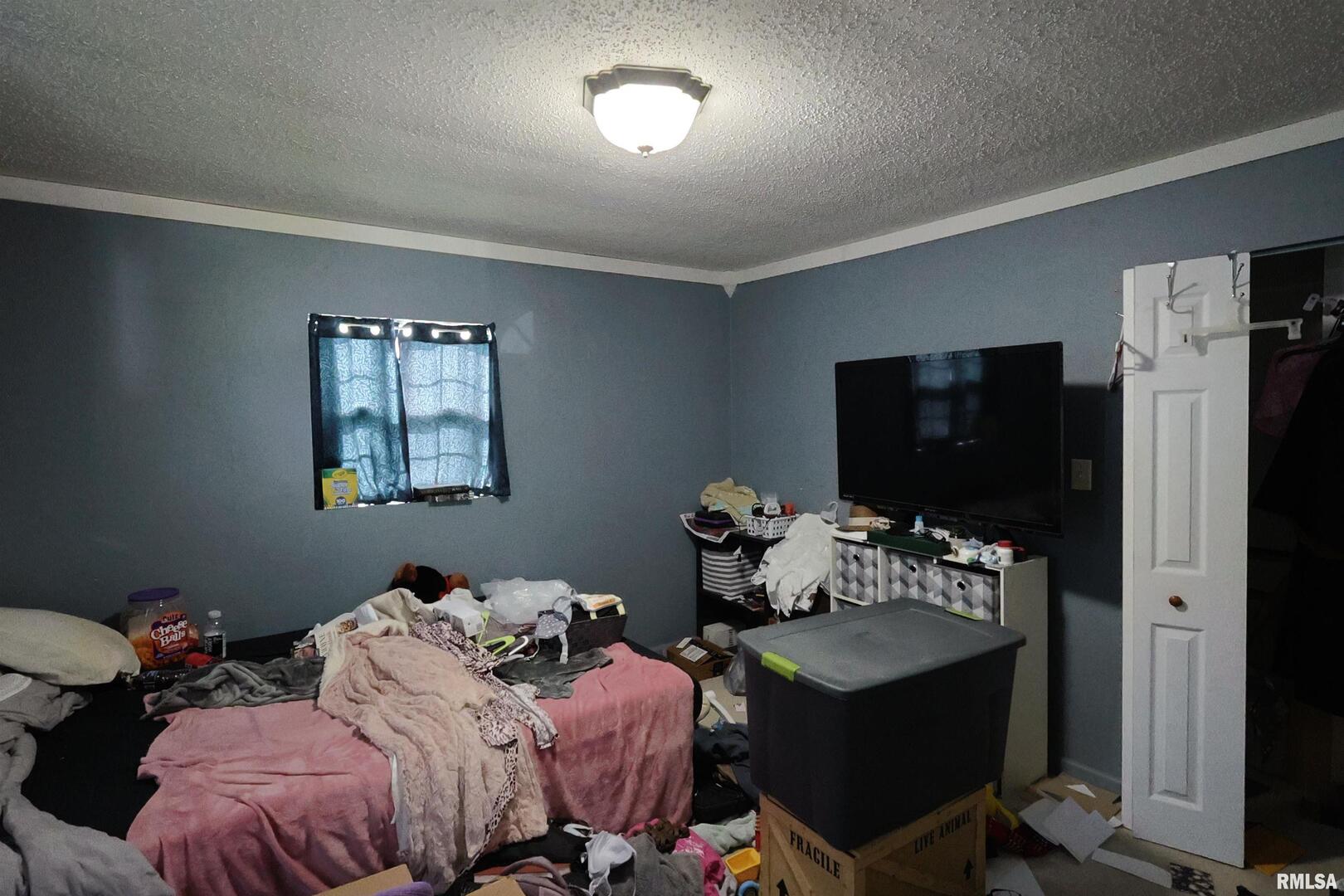 290 West 3rd Street Bonnie, IL 62816 - Photo 14 of 28 a bedroom with two beds and a flat screen tv