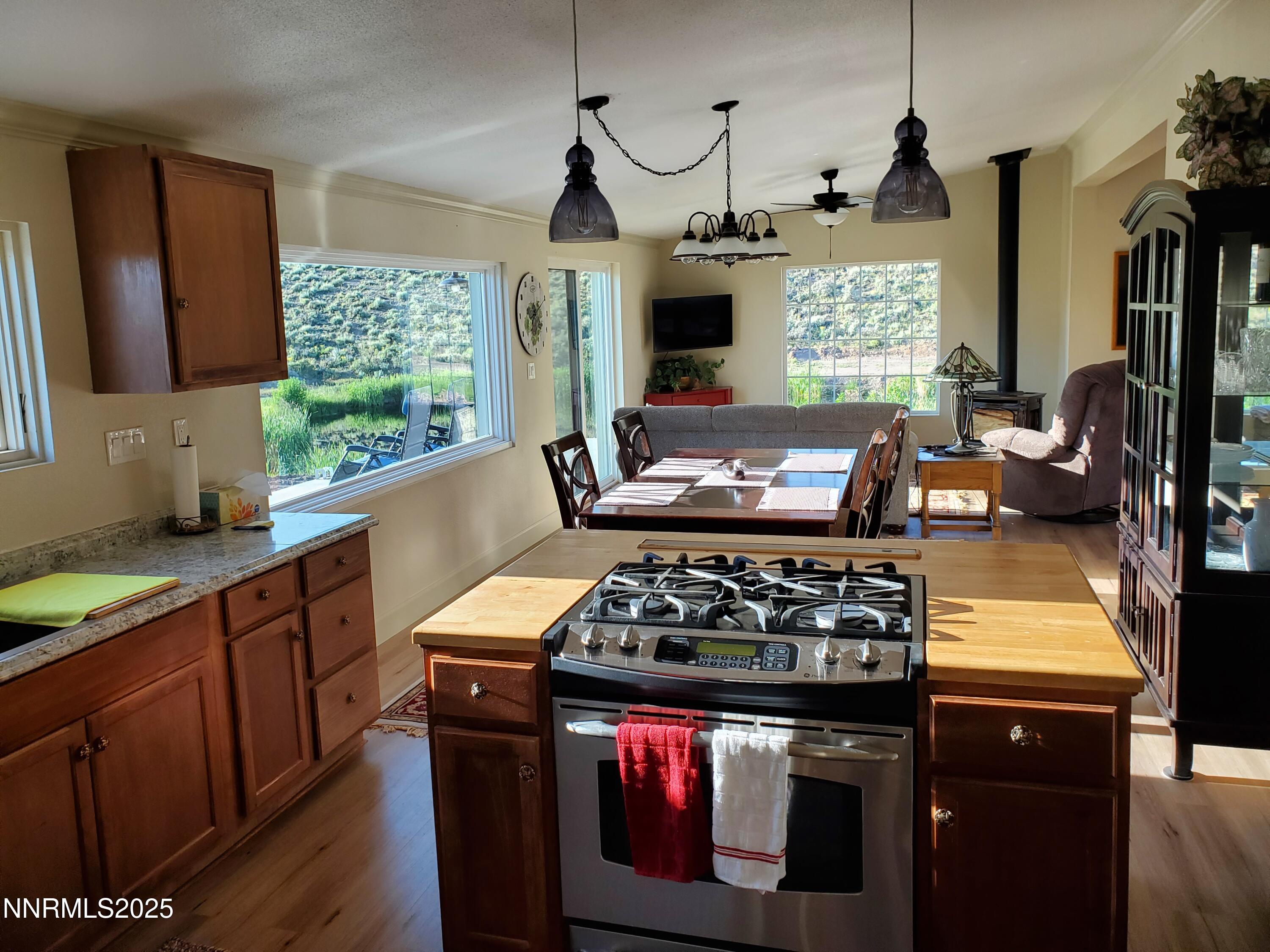 3300 High Rock Road Gerlach, NV 89412 - Photo 24 of 57 a kitchen with a stove a sink and a window