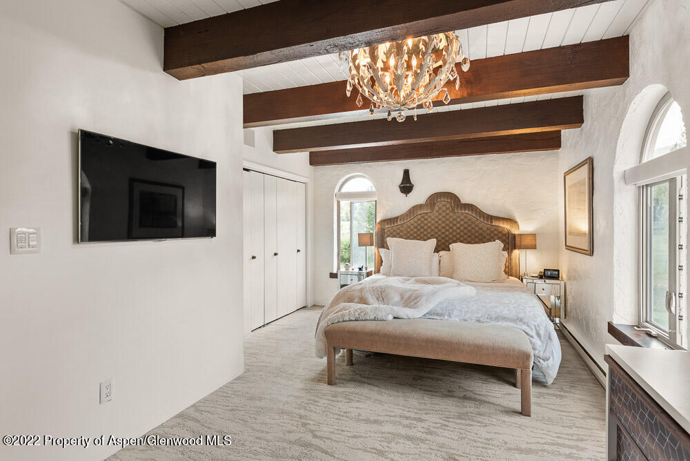 2459 Emma Road Basalt, CO 81621 - Photo 15 of 31 a bedroom with a bed and a flat screen tv