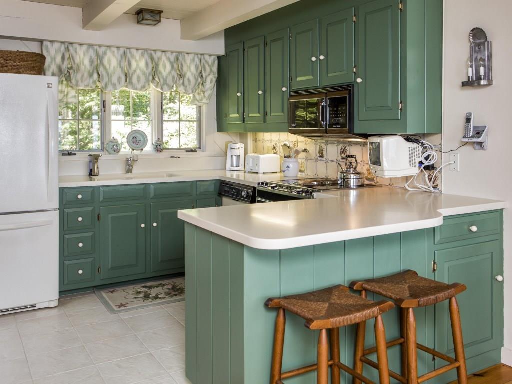 30 Decker Reef Road Boothbay, ME 04544 - Photo 13 of 29 with painted wood cabinets over and...