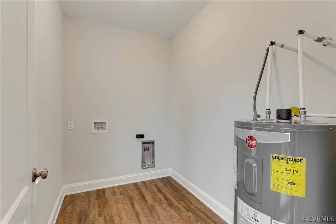 123 Carter Road Cumberland, VA 23040 - Photo 22 of 25 The laundry room come equipt with washer and dryer hook ups. The home also features a 50 gallon electric water heater.