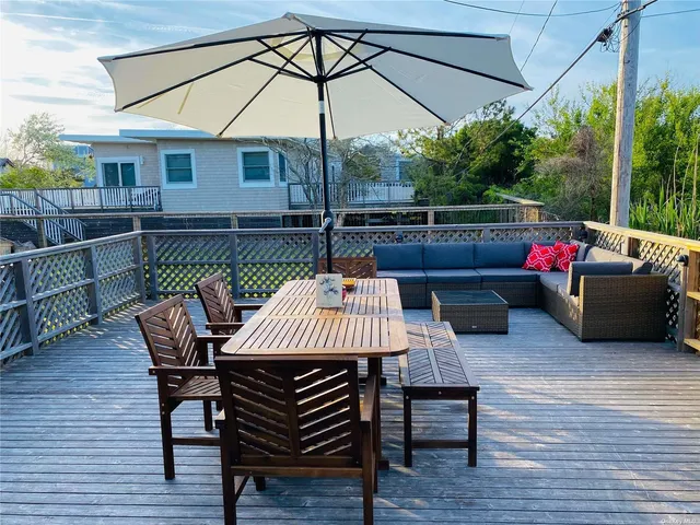 a outdoor view with a sitting space