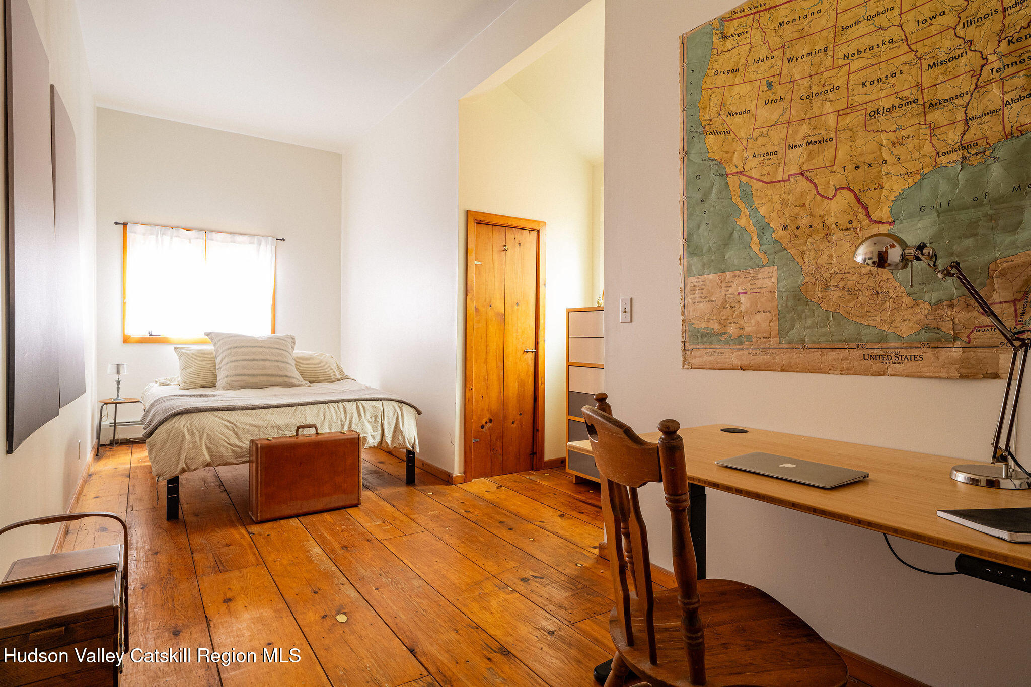 845-849 Peak Road Stone Ridge, NY 12484 - Photo 31 of 50 a bedroom with a bed and a desk