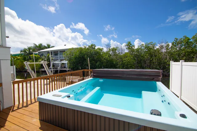 a view of a lake with a house