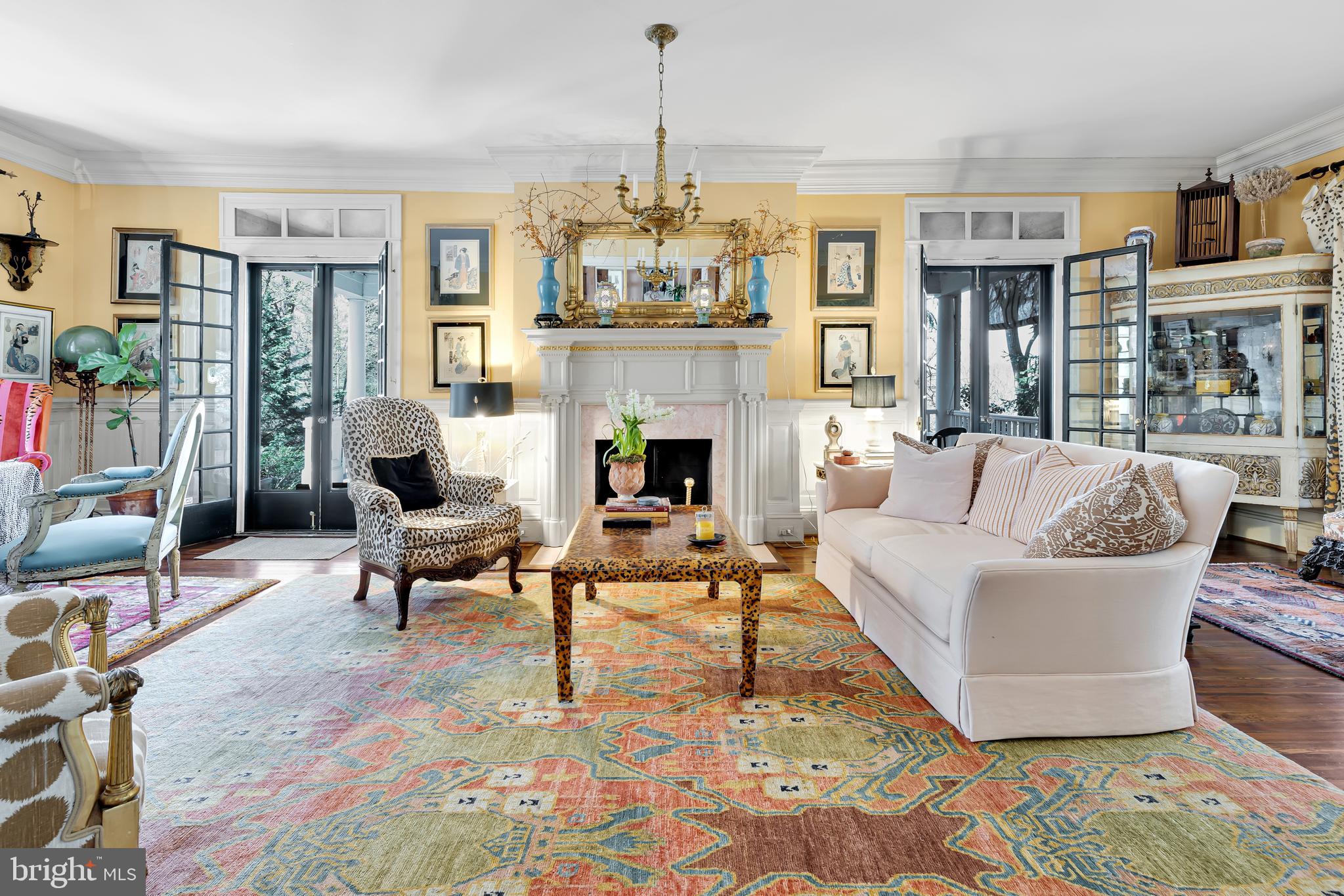 2 Hillside Road Baltimore, MD 21210 - Photo 10 of 79 a living room with furniture fireplace and large windows