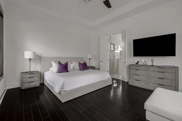 a bathroom with a sink vanity and a mirror