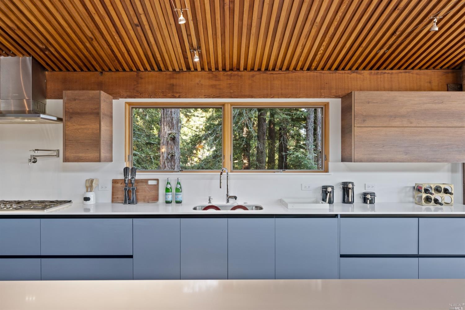 655 Edgewood Avenue Mill Valley, CA 94941 - Photo 28 of 85 a kitchen with a window a sink and a window