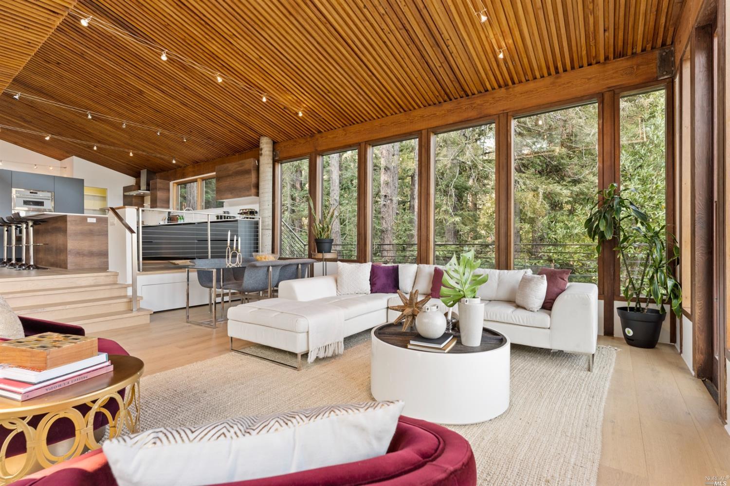 655 Edgewood Avenue Mill Valley, CA 94941 - Photo 34 of 85 a living room with furniture and a large window