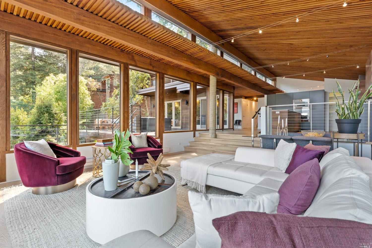 655 Edgewood Avenue Mill Valley, CA 94941 - Photo 35 of 85 a living room with furniture and a large window