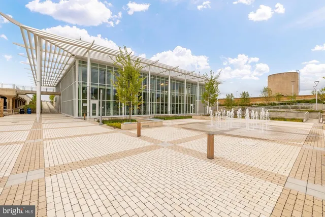 a view of a building with a swimming pool