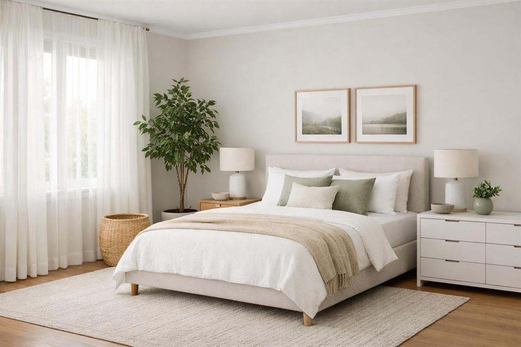 306 Pine Street Heflin, LA 71039 - Photo 9 of 14 a bedroom with a bed and a potted plant