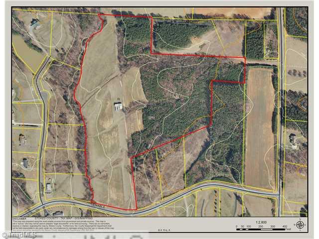 28 Venable Road Pilot Mountain, NC 27041 - Photo 6 of 6 Aerial View. 2008 COUNTY AERIAL/TOPO MAP