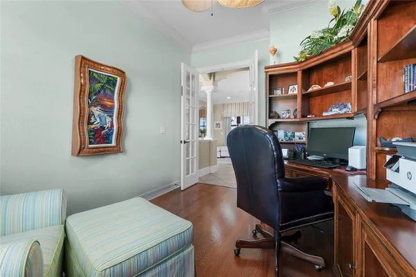 an aerial view of a city