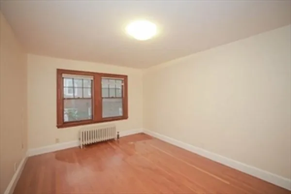 an empty room with a window