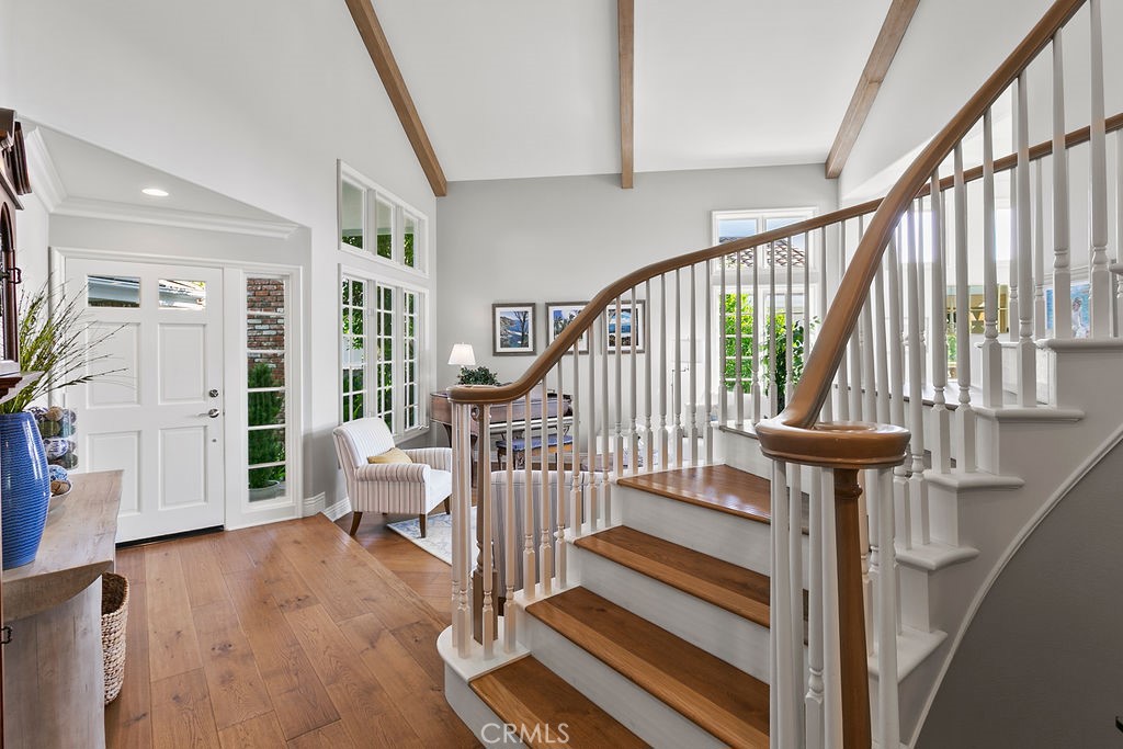 1 White Sail Laguna Niguel, CA 92677 - Photo 15 of 50 a view of entryway with wooden floor and stairs