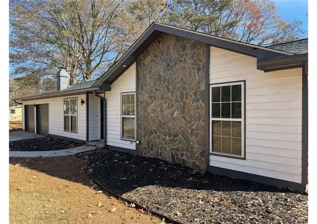 a front view of a house